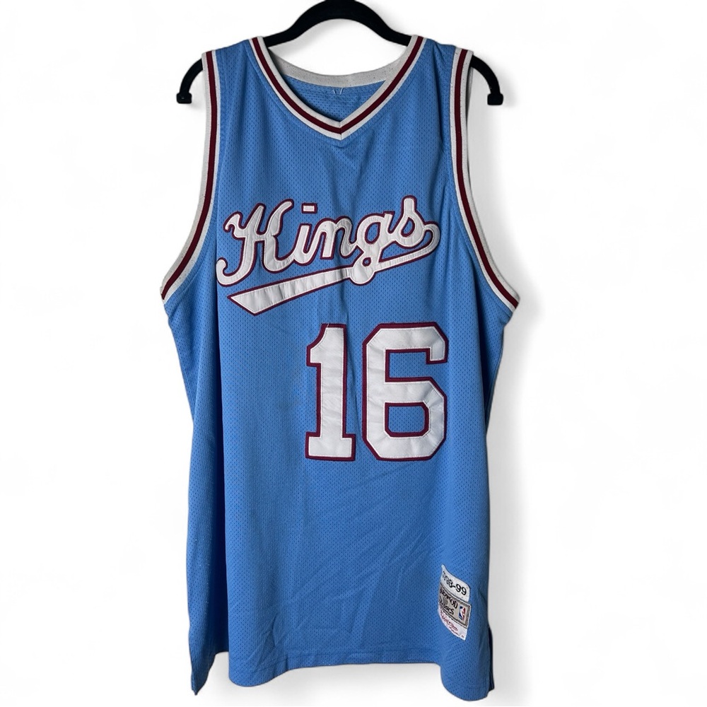 NBA Sacramento Kings Sewn Twill Jersey 16 Stojakivic 98-99 Hardwood Classic L